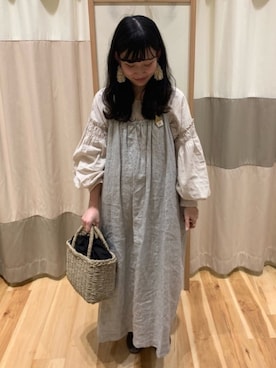 「Slowlinen」｜ミズキさん（レディース・154cm）の春コーディネート