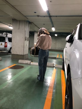 「おちびさん」｜「アイテム（スウェット）」を使った、ma⋆* ◡̈⃝✩さん（レディース・148cm）の春コーディネート