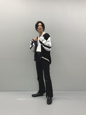 「STUDIOUS（ステュディオス）のアイテム（ブーツ）」を使った、ukiさん（メンズ・174cm）の秋コーディネート