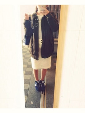 「ARROW（アロー）のアイテム（スカート）」を使った、misojiさん（レディース・153cm）の秋コーディネート