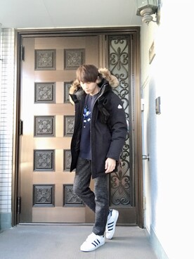 ダウンジャケット コートを使った Lacoste のメンズ人気ファッションコーディネート Wear