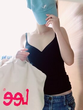「ｌａｒｋｉｎｓ（ラーキンス）のアイテム（キャップ）」を使った、☺︎︎maiさん（レディース・153cm）の夏コーディネート
