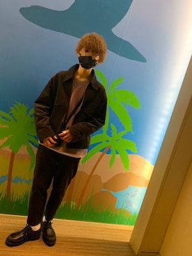 「WYM LIDNM（ウィム バイ リドム）のMILANO RIB HEAVY WEIGHT PO KNIT（ニット/セーター）」を使った、かまぴょんさん（メンズ・173cm）の秋コーディネート