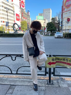 「shiki tokyo（シキトウキョウ）のアイテム（スウェット）」を使った、かまぴょんさん（メンズ・173cm）の春コーディネート