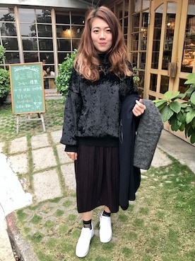 「wip（ウィップ）のアイテム」を使った、Carino Feng®さん（レディース・161cm）の冬コーディネート