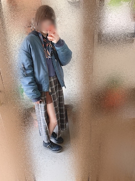 「アイテム（ブルゾン）」を使った、くぅちゃろさん（レディース・162cm・10代）の冬コーディネート