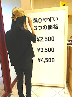 「リボンキャップ」｜「アイテム（帽子）」を使った、14+ マルイファミリー海老名店 スタッフさん（メンズ・160cm）の夏コーディネート