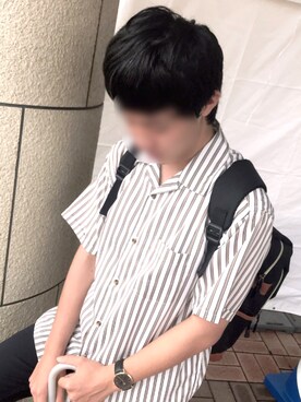 「DAISO（DAISO）のアイテム（アナログ腕時計）」を使った、たみさん（メンズ・165cm）の夏コーディネート