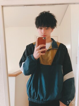 「GUコーデ」｜「アイテム（ナイロンジャケット）」を使った、慧【ケイ】さん（メンズ・177cm）の春コーディネート