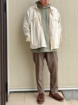 「ラベンダー」｜「アイテム（ブルゾン）」を使った、ayumuさん（メンズ・170cm）の冬コーディネート