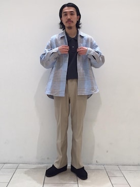 「RECOMMEND  ITEM STYLING」｜「アイテム（モカシン/デッキシューズ）」を使った、INUZUKA SHOさん（メンズ・165cm）の冬コーディネート