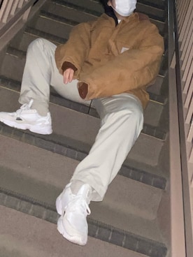 「Carhartt（カーハート）のアイテム（その他アウター）」を使った、sawaさん（レディース・163cm）の冬コーディネート