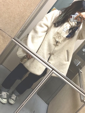 「AS as know as（エーエス アズノウアズ）のアイテム（ジャケット/アウター）」を使った、harunaさん（レディース・151cm）の冬コーディネート