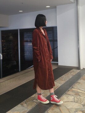 「simple」｜「アイテム（その他アウター）」を使った、yurinaさん（レディース・162cm）の秋コーディネート