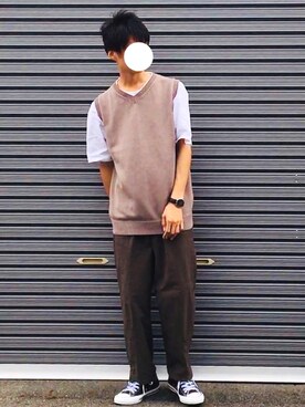 「CALUX（キャラクス）のアイテム」を使った、ユウタさん（メンズ・172cm）の秋コーディネート