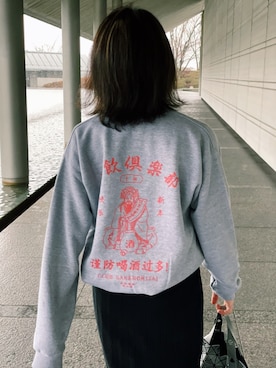 「リエディ」｜「アイテム（スウェット）」を使った、hachanwear821さん（レディース・158cm）の春コーディネート