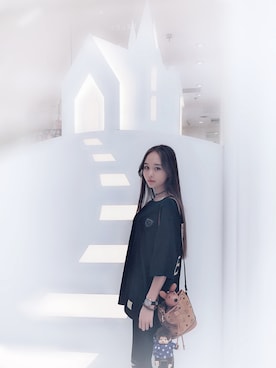 「NBA（エヌビーエー）のアイテム（バッグ）」を使った、警长睡不醒さん（レディース・172cm）の春コーディネート