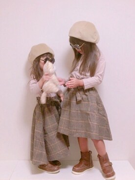 yuna♡rikaさん(キッズ・100cm)の秋コーディネート