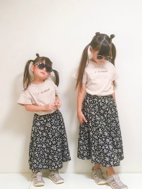 「アイテム（サングラス）」を使った、yuna♡rikaさん（キッズ・110cm）の夏コーディネート