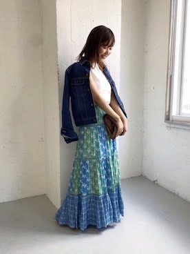 「URBAN RESEARCH ROSSO」｜「アイテム（デニムジャケット）」を使った、kirimuraさん（レディース・156cm）の春コーディネート