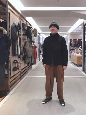 「MANASTASH（マナスタッシュ）のアイテム（ジャケット/アウター）」を使った、ことっきーさん（メンズ・176cm）の秋コーディネート