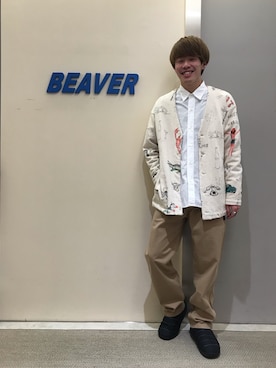 「MANASTASH（マナスタッシュ）のアイテム（シューズ）」を使った、ことっきーさん（メンズ・176cm）の冬コーディネート