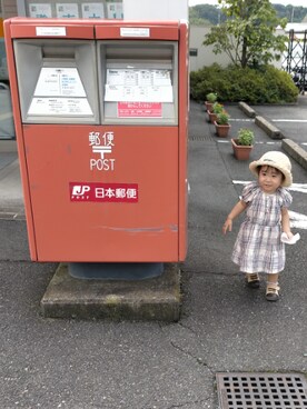 「SM2（エスエムツー）のアイテム（帽子）」を使った、neさん（キッズ・70cm）の夏コーディネート
