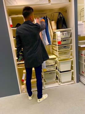 「アイテム（チェスターコート）」を使った、YOSUKEさん（メンズ・180cm・10代）の春コーディネート