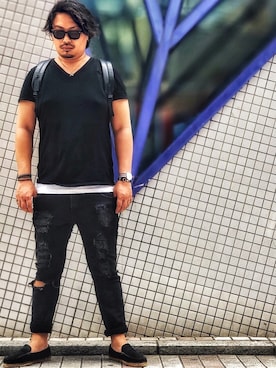 「SAINTS（セインツ）のアイテム」を使った、taka777hiroさん（メンズ・182cm）の夏コーディネート