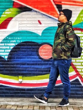 「COACH」｜「アイテム（マウンテンパーカー）」を使った、taka777hiroさん（メンズ・182cm）の冬コーディネート