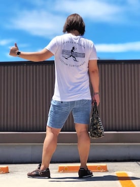 「MOUSSY（マウジー）のアイテム（アクセサリー）」を使った、taka777hiroさん（メンズ・182cm）の夏コーディネート