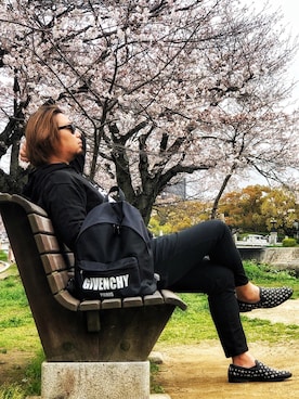「GIVENCHY（ジバンシイ）のアイテム（バッグ）」を使った、taka777hiroさん（メンズ・182cm）の春コーディネート