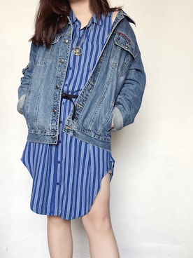 「VINTAGE（ヴィンテージ）のアイテム（アンダーウェア）」を使った、系我啊さん（レディース・165cm）の春コーディネート