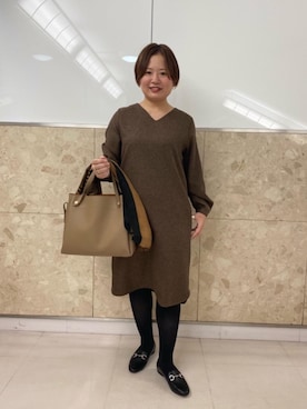 「ビジネス」｜「アイテム（ワンピース/ドレス）」を使った、anagokikakuさん（レディース・153cm）の秋コーディネート