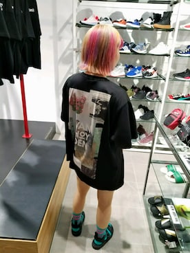 「FLAGSTUFF（フラグスタフ）のアイテム」を使った、niikoさん（レディース・162cm）の夏コーディネート