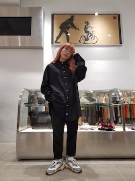 「WHITELAND（ホワイトランド）のWHITELAND/ホワイトランド/PLAIN SHIRT（シャツ/ブラウス）」を使った、niikoさん（レディース・162cm）の秋コーディネート