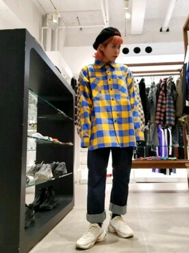 「Danke schon」｜「アイテム（ハンチング/ベレー帽）」を使った、niikoさん（レディース・162cm）の秋コーディネート