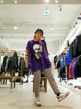 「KENZO」｜「アイテム（ニットキャップ/ビーニー）」を使った、niikoさん（レディース・162cm）の秋コーディネート