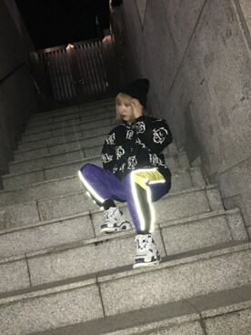 「BlackEyePatch（ブラックアイパッチ）のアイテム（ジャケット/アウター）」を使った、niikoさん（レディース・162cm）の秋コーディネート