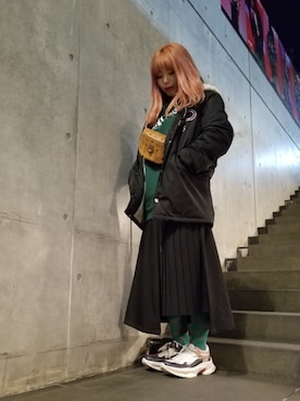 「L.H.P（エルエイチピー）のアイテム（スニーカー）」を使った、niikoさん（レディース・162cm）の冬コーディネート