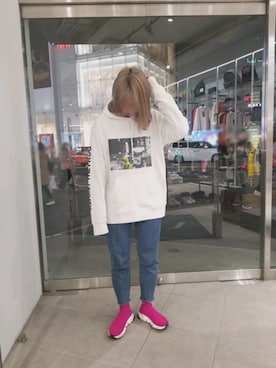 「L.H.P（エルエイチピー）のアイテム（パーカー）」を使った、niikoさん（レディース・162cm）の冬コーディネート