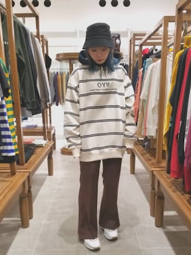 「L.H.P（エルエイチピー）のアイテム（帽子）」を使った、niikoさん（レディース・162cm）の冬コーディネート