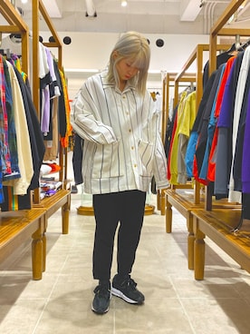 「WHITELAND（ホワイトランド）のWHITELAND/ホワイトランド/リネンシャツ（シャツ/ブラウス）」を使った、niikoさん（レディース・162cm）の春コーディネート