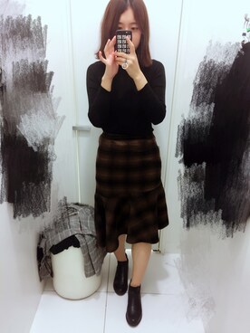 「autumn look」｜「アイテム（ブーツ）」を使った、Anniieeさん（レディース・170cm）の秋コーディネート