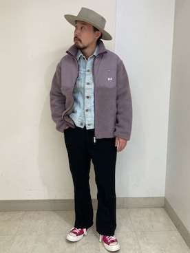 「Lee（リー）のアイテム（ブルゾン）」を使った、えんどうさん（メンズ・165cm）の冬コーディネート