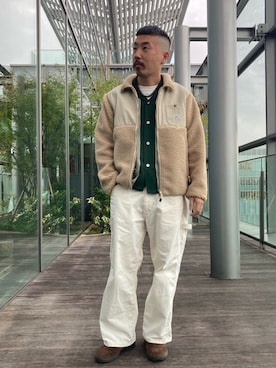 「Lee（リー）のアイテム（ブルゾン）」を使った、えんどうさん（メンズ・165cm）の秋コーディネート