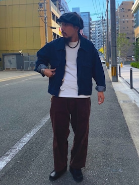 「Lee（リー）のアイテム（ブルゾン）」を使った、えんどうさん（メンズ・165cm）の秋コーディネート