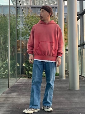 「アイテム（スニーカー、その他）」を使った、えんどうさん（メンズ・165cm）の秋コーディネート