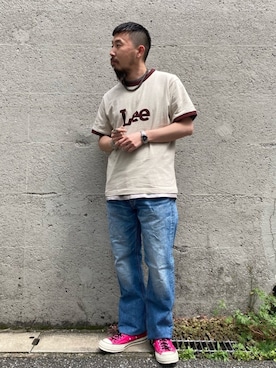 「EU,US CONVERSE（イーユーユーエスコンバース）のアイテム」を使った、えんどうさん（メンズ・165cm）の春コーディネート