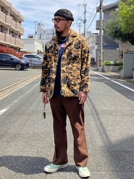 「EU,US CONVERSE（イーユーユーエスコンバース）のアイテム」を使った、えんどうさん（メンズ・165cm）の春コーディネート